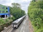 NJT Train # 1220 arriving into Kingsland Station-photo taken from Ridge Rd overpass   